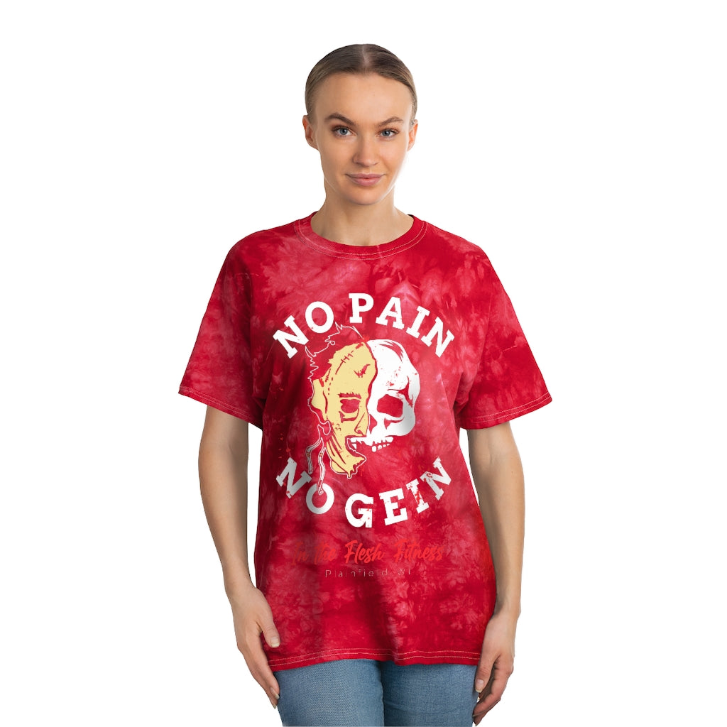 NO PAIN NO GEIN w/ Blood Splatter | In the Flesh Fitness | Crystal Tie Dye Tee