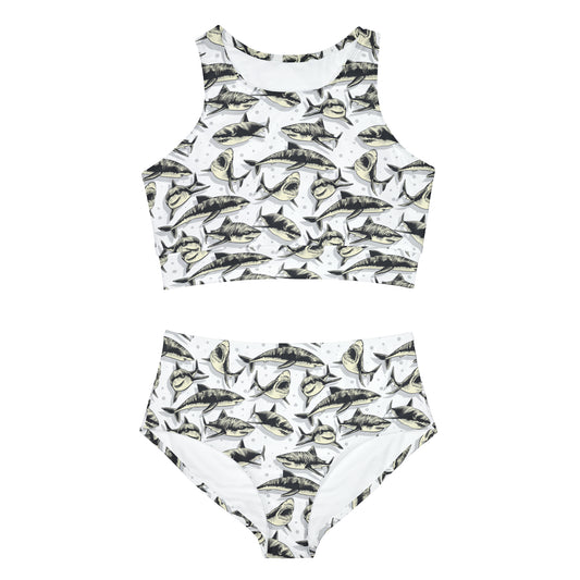 Amity Island Shark Icon | Sporty Bikini Set